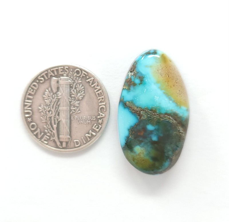 Natural Hubei Turquoise Multi Color Oval Shape Cabochon 23.9 Carats