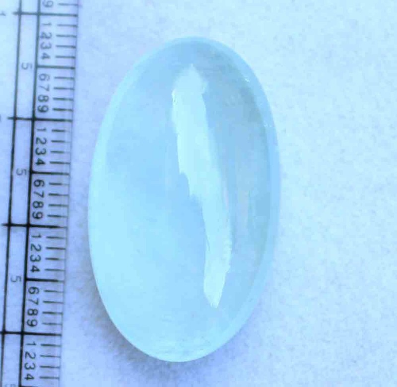Natural Aquamarine 40.30 Ct Oval Cabochon Loose Gemstone 17*30 mm 1 Pcs