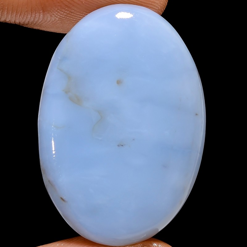 Natural Owyhee Blue Opal Oval Cabochon Loose Gemstone 29.5 Ct 32X22X5mm EE-44755