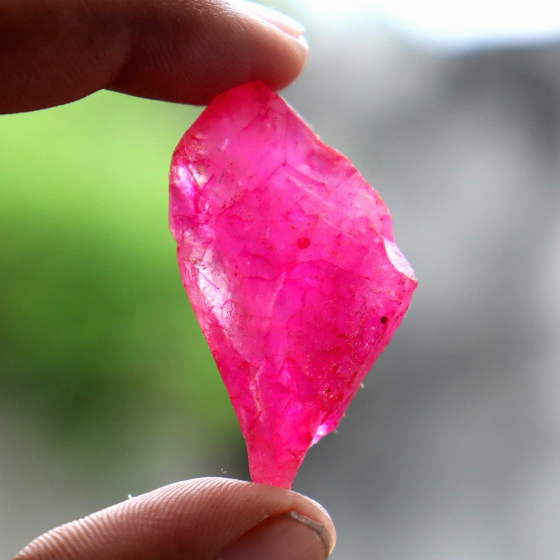 67 Ct Certified Gemstone Natural Pink Sapphire Uncut Shape Sapphire Rough