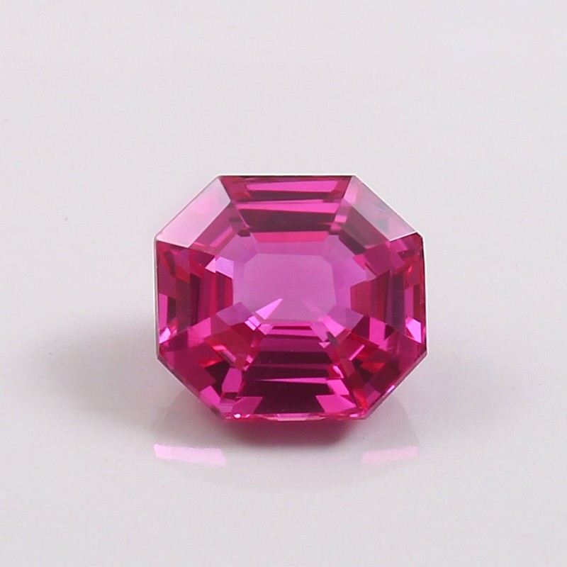 AAA Natural Transparent Pink Ceylon Sapphire Radiant Cut Loose Gemstone 4.80 Ct gallery