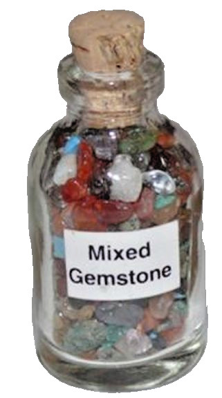 Mixed Gemstone Chip New Bottle Healing Reiki Wicca 8 Bottles Crafts Crafting