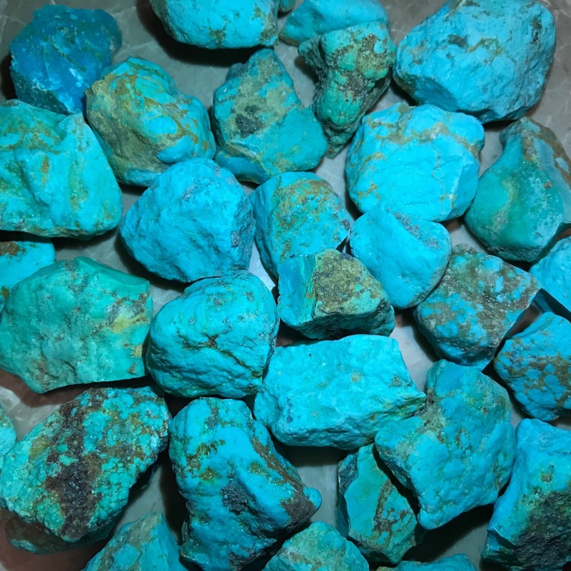 SLEEPING BEAUTY TURQUOISE NUGGETS ROUGH - 1/4 POUND LOT - VERY HIGH QUALITY gallery