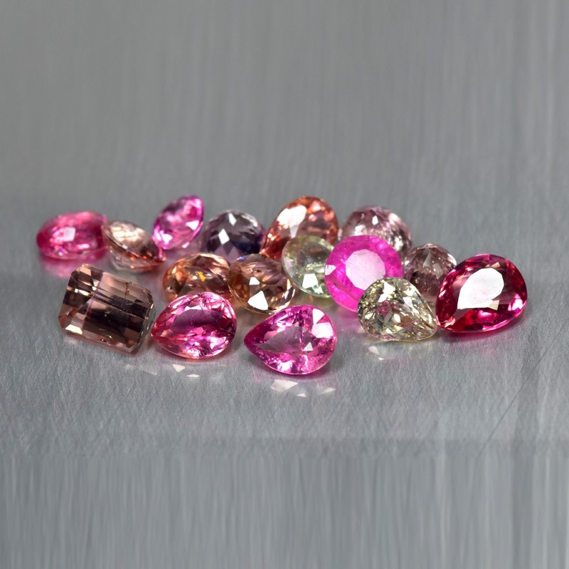 11.96Ct (10-Pcs Lot) Mesmerizing Natural Pink Tourmaline Gemstone_Mozambique