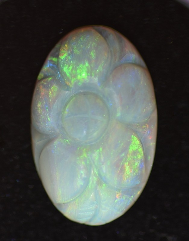 Opal 4.67 Carat Carved Opal 16 X 10 MM Oval Loose Stone Australian Gemstone