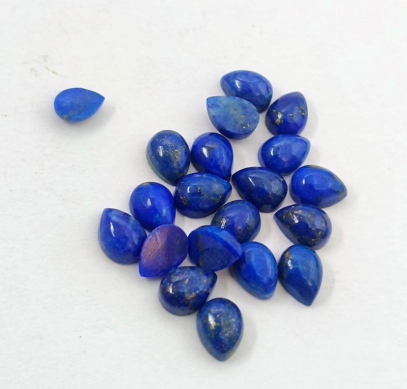 Natural Lapis Lazuli Small Pear Shaped Loose Gemstone Lot ( 7x5 ) MM Y77-1 gallery