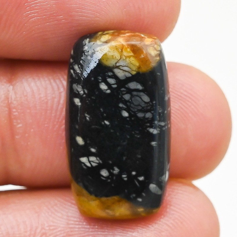 15.50Cts Natural Picasso Jasper Cushion Cabochon Loose Gemstone 13x24x5mm