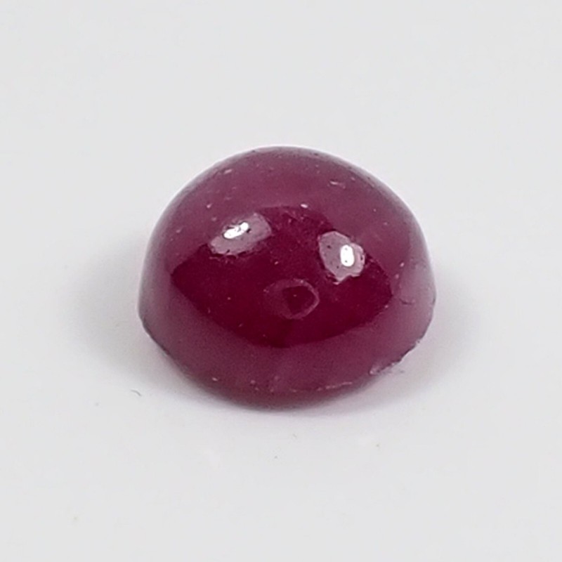 3.48 carats Round 8.30mm Cabochon Red Purplish Natural Ruby Gemstone, RCb15