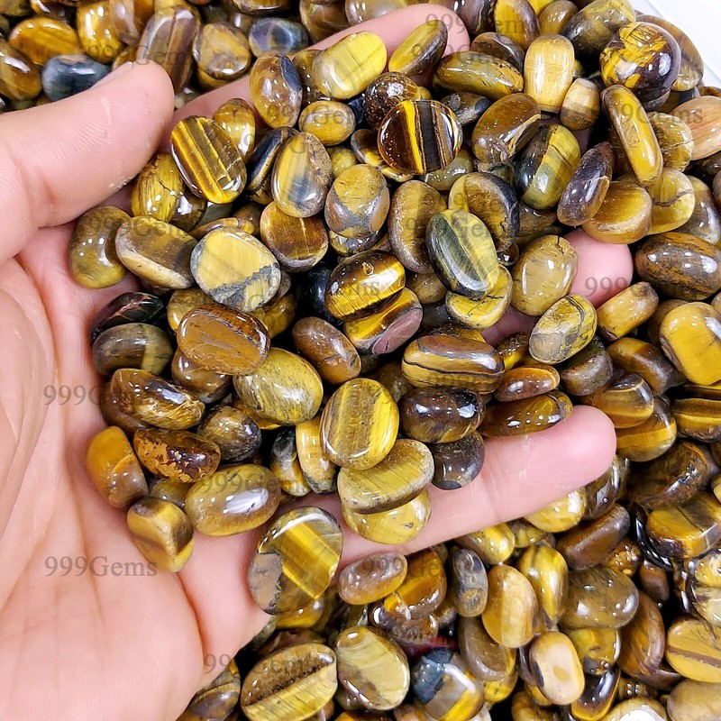 10 Pcs AAA Bulk Natural Tiger Eye Loose Cabochon Flat Back Gemstone Lot 10-20mm