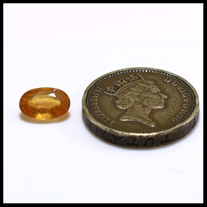 2.45 CT Natural Bangkok Sapphire ( Diffused ) 9mmx6mm Oval Faceted Cut Gemstone gallery