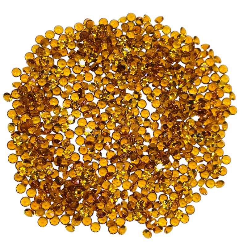 VVS Natural Citrine 2mm Round Diamond Cut Calibrated Loose Gemstones Lot 50 Pcs gallery