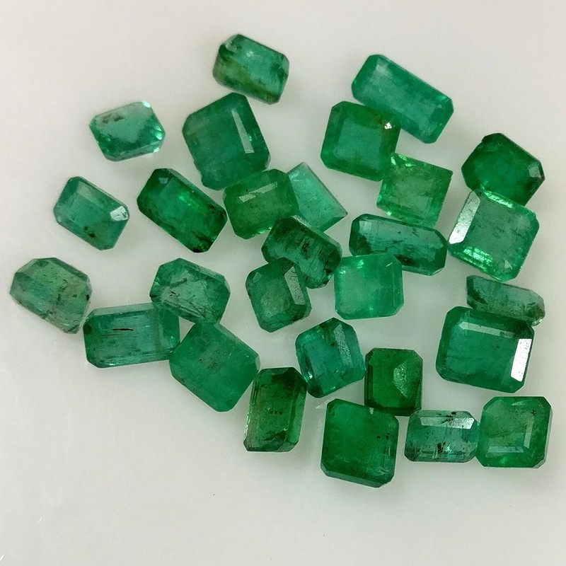 16.88ct Natural Emerald octagon cut top green good luster gems untreated lot