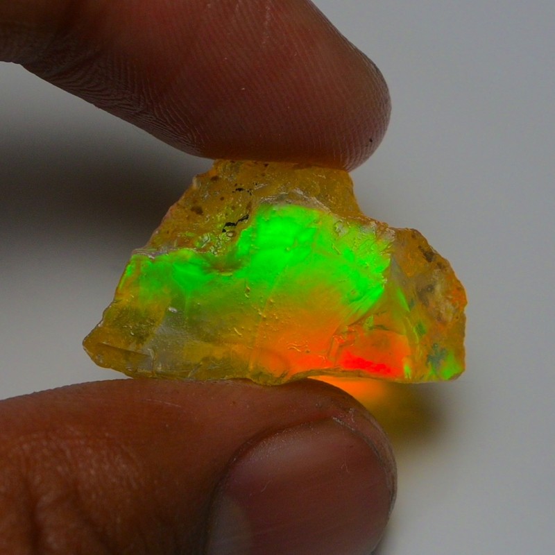 Ethiopian Oil Opal Specimen 20.65 cts Natural Rough Gemstone – Fire Opal Roug