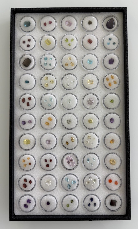150+ TCW Natural Gemstones Mixed Lot Topaz, Amethyst, Garnet & more with Tray