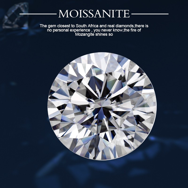 Loose Moissanite D Color 0.1-10ct VVS1 Round Cut GRA Certificate for Jewelry
