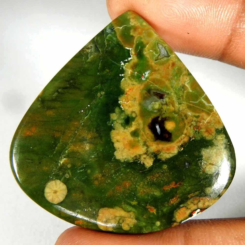 50.10Cts100%Natural Top Rhyolite Opal Pear Cabochon Loose Gemstone
