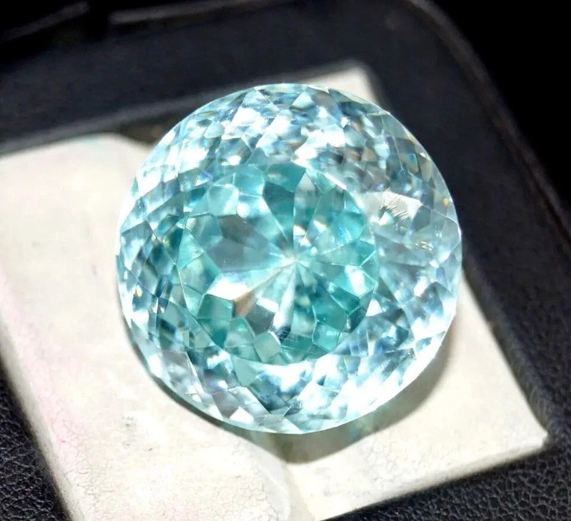 Natural Combodian 50 Ct Flawless White Huge Zircon Round Cut Loose Gemstone gallery