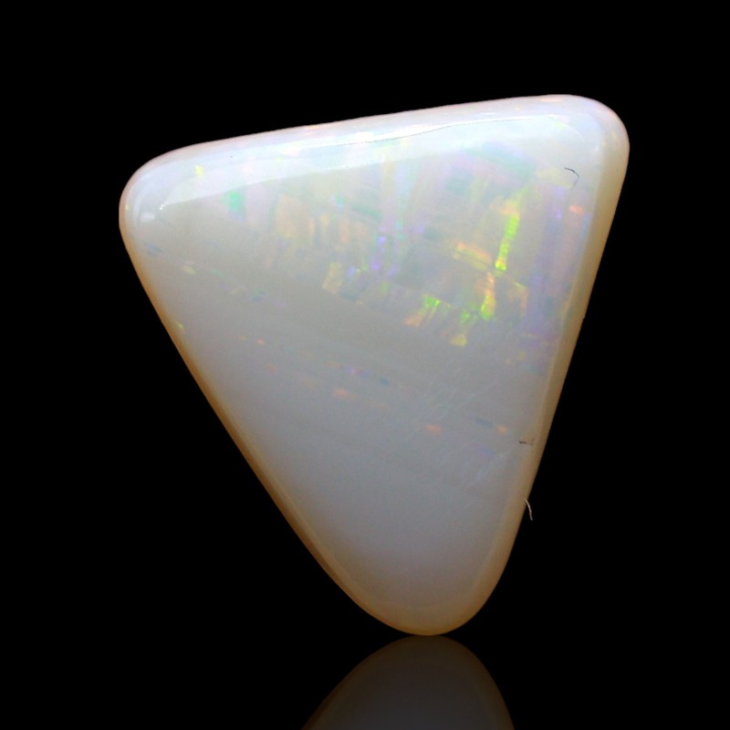3.00 Cts Natural Trillion Fire Opal Cabochon Ethical Jewelry Making 10x10x4 mm gallery