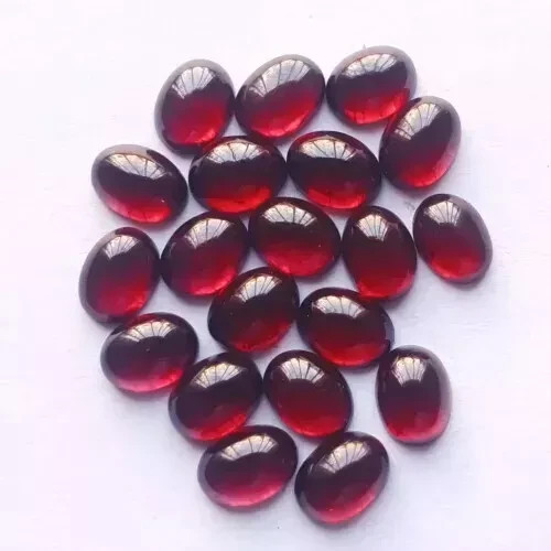 AAA+ Natural Garnet Cabochon Oval Shape Loose Gemstone gallery