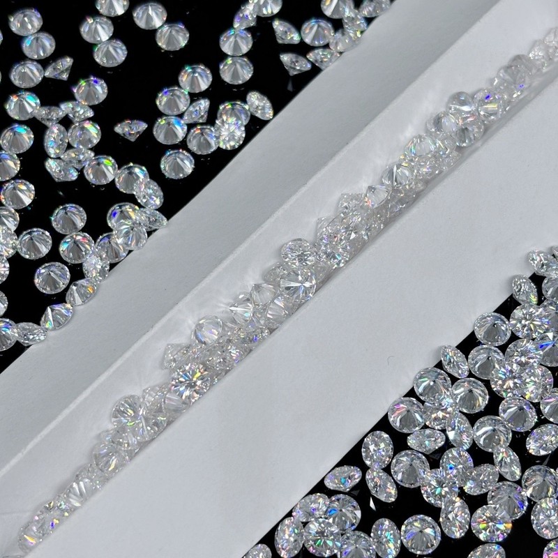 1000pcs 0.8mm-3.0mm Round Cut D Color White Loose Moissanite Stone for Jewelry gallery