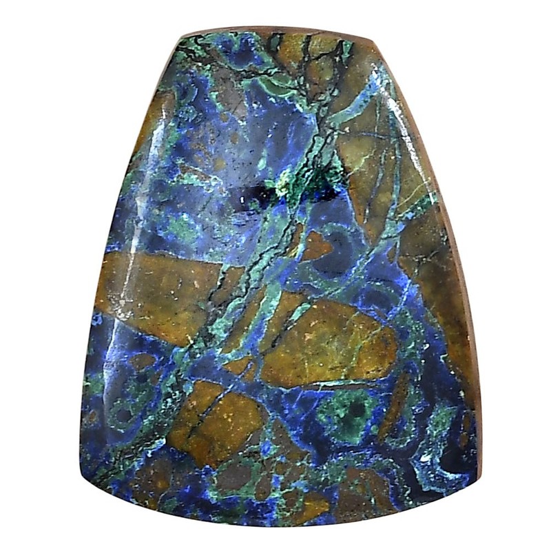 Natural Azurite Chrysocolla 30.62×24.8×5.8 mm Fancy Polished Gemstone LS02412-37