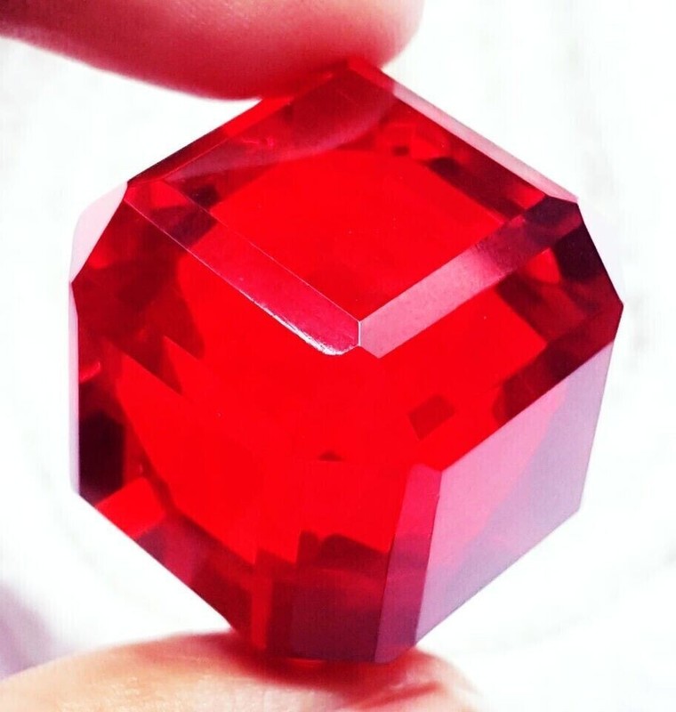 100 Ct + Cube Cut Natural EGL Certified Brazilian Red Color Topaz Loose Gemstone gallery