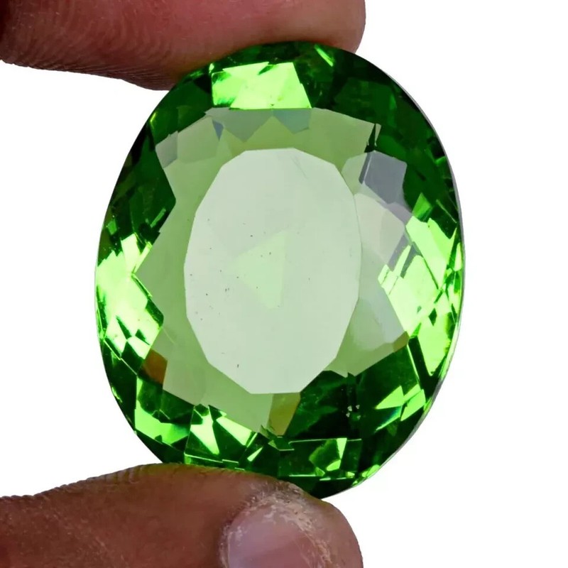 Oval Cut 108.60 Ct Large Peridot Green Topaz Loose Gemstone for Ring & Pendant
