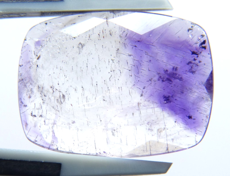 IP25 Super Seven melody stone amethyst 8.60ctB 18x13x2mm cushion faceted