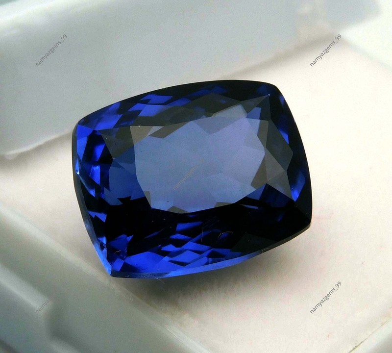 11.00 Ct Genuine Natural Blue Tanzanite Cushion Cut Certified Loose Gemstone