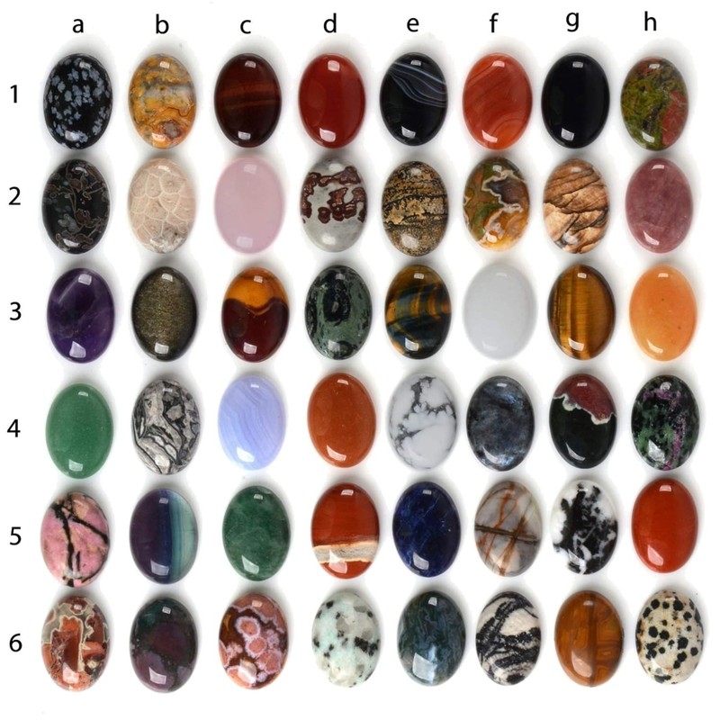 Assorted Gemstone Cabochons for Jewelry Making