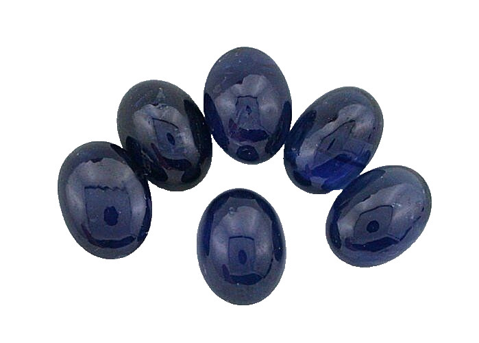 ONE 7×5 7mm x 5mm Oval Natural Blue Sapphire Cabochon Cab Gem Stone Gemstone