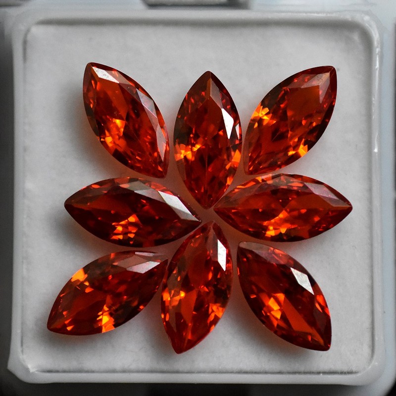 15 Pcs 10x5 mm Natural Orange Sapphire Marquise Cut Lot CERTIFIED Gems Free Gift gallery