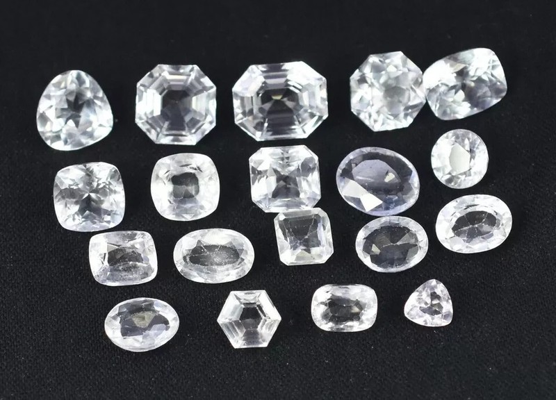 Natural White Sapphire 50 Ct Mix Cut AGL Certified Loose Gemstone Lot