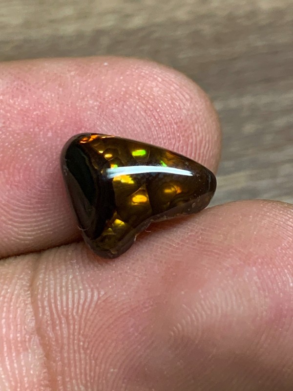 Natural Fire Agate Cabochon Gemstone 3.60crt Mexican Multicolor Loose Stone gallery