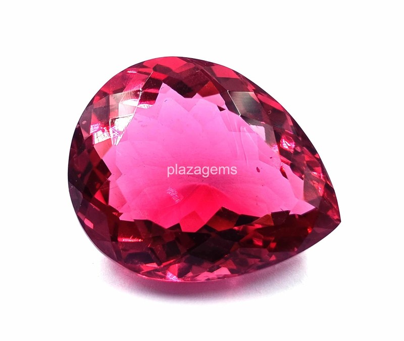 52 Ct Natural Blood Red Mozambique Ruby Pear Cut CERTIFIED Flawless Gems 4OUO