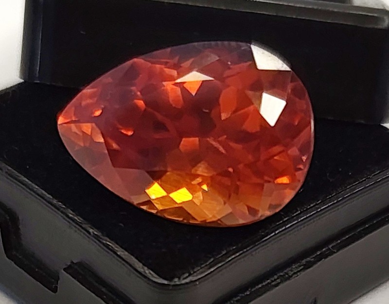 Natural Mexican Fire Opal Pear Cut 17-19 Ct Certified Loose Gemstone RK067 gallery