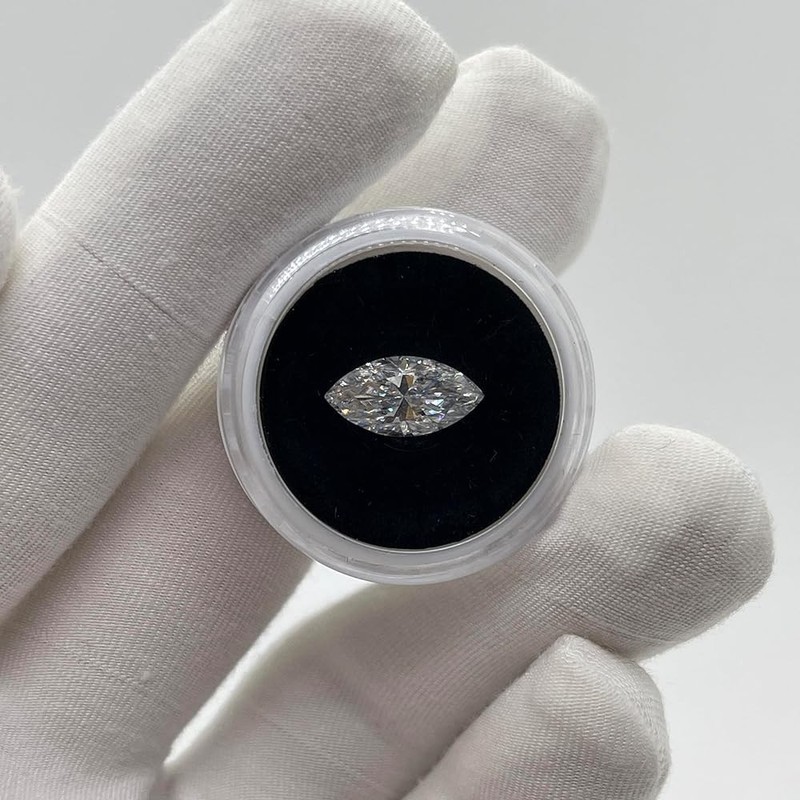 1.70 Ct Loose Moissanite Marquise Cut 6 x 12 MM D Color, IF CLARITY Certified gallery