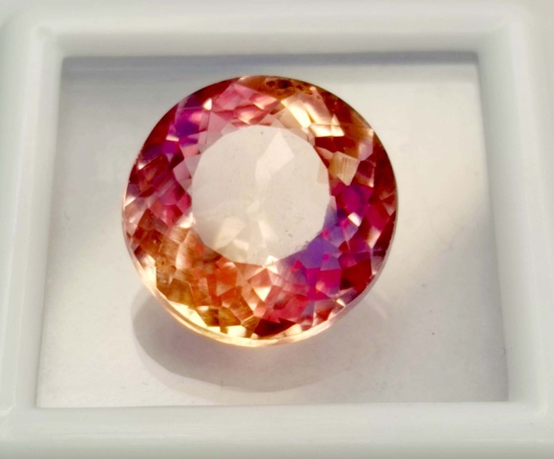 Peach Morganite Round Cut 11-13 Ct Natural Certified Loose Gemstone RK125 gallery