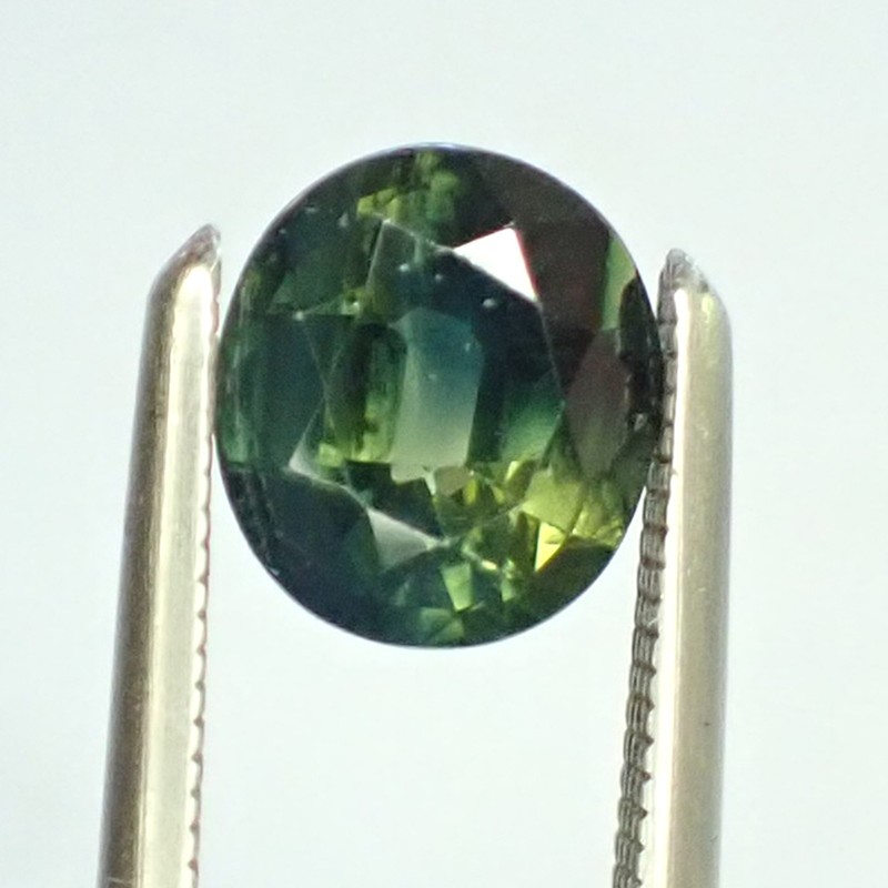 0.84ct Oval 5.8×5.2mm Dark Blue Green Natural Australian Parti Sapphire Gemstone