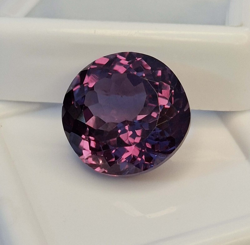 Natural Bi-Color Round Cut 10-12 Ct Alexandrite Loose Certified Gemstone SB942 gallery