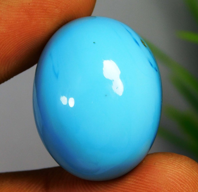 Natural 64.00 CT Turquoise Sleeping Beauty Oval Cabochon Cut Loose Gemstone gallery