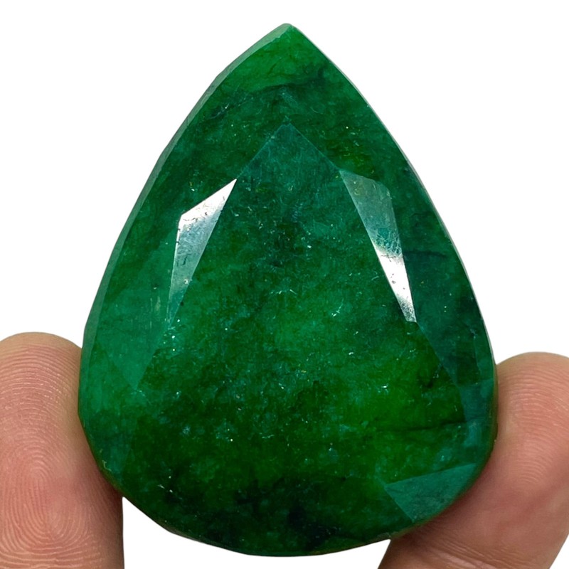 413 Cts Natural Brazilian Emerald Stunning Green Pendant Size Pear Cut Gemstone gallery