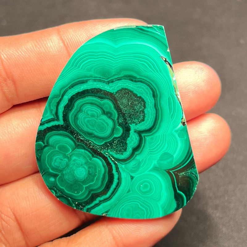 145 Cts Incredible Natural Malachite Slice Slab Both Side Polished AAA+ Gemstone