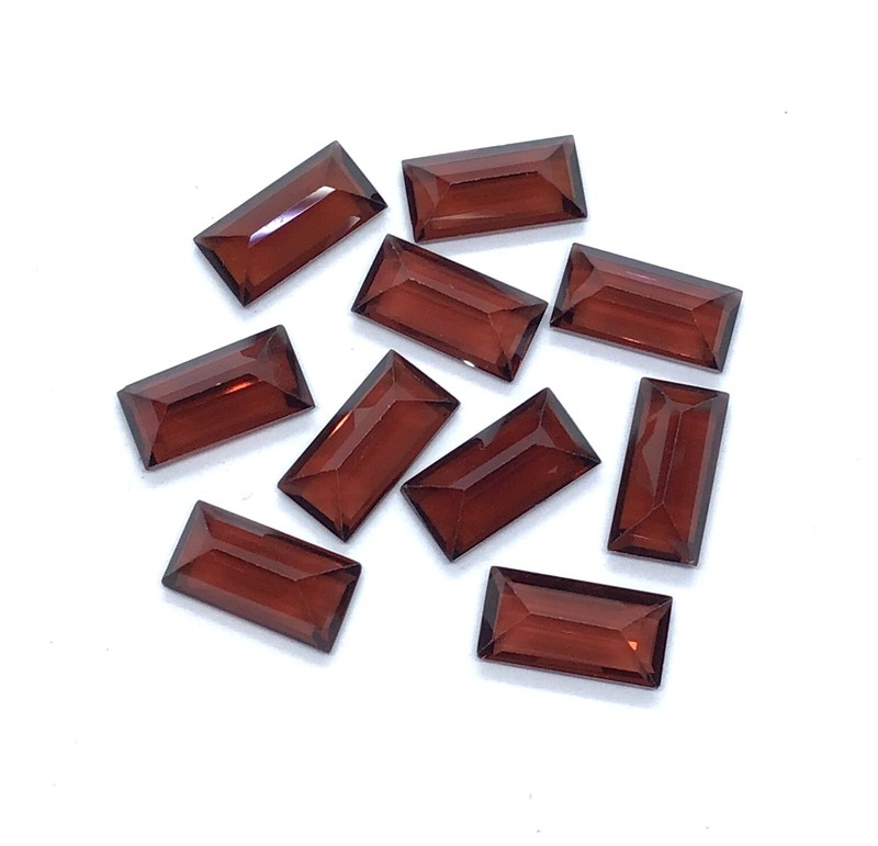 AAA Garnet Cut Faceted Baguette Natural Loose Gemstone For Making All Jewelry
