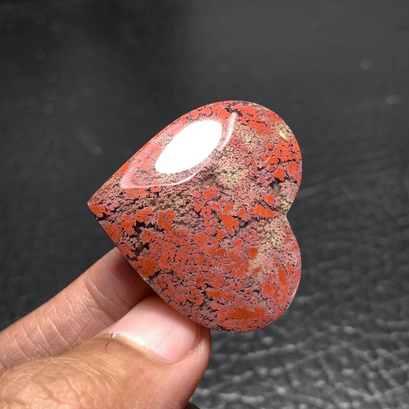 Scenic Moss Agate Cabochon 34x31x6mm High Quality 42 ct gallery