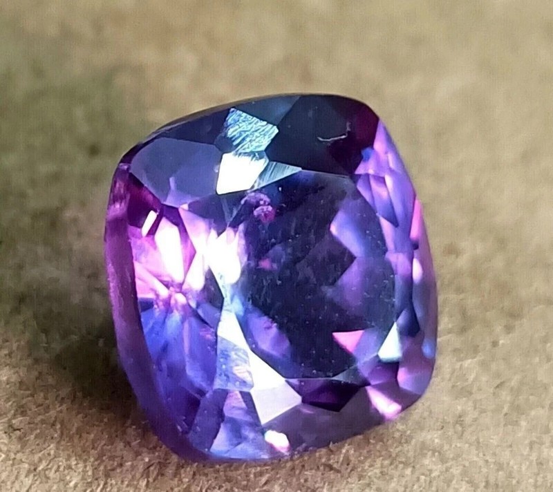RARE Natural 10 Ct+ Certified Mogok Musgravite Loose Cushion Cut Gemstone gallery