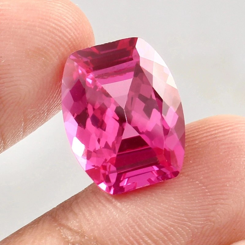 11.02 Ct Natural Pink Sapphire Faceted Ceylon Fancy Cut Certified Loose Gemstone
