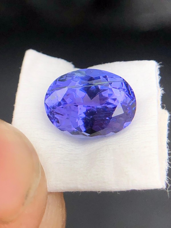 Natural Tanzanite Oval Cut 8x6 MM AAA Blue With Inclusion Loose Zoisite Gemstone gallery