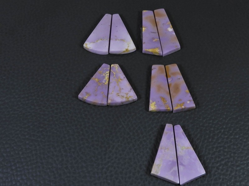 80Cts.Natural Phosphosiderite Matched Pair Fancy Cabachon Gemstone 5Pair Lot gallery
