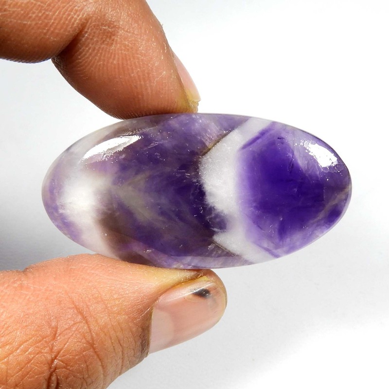 Purple Amethyst Lace Agate Cabochon Oval Shape Natural Gemstone 50 Cts AL-18